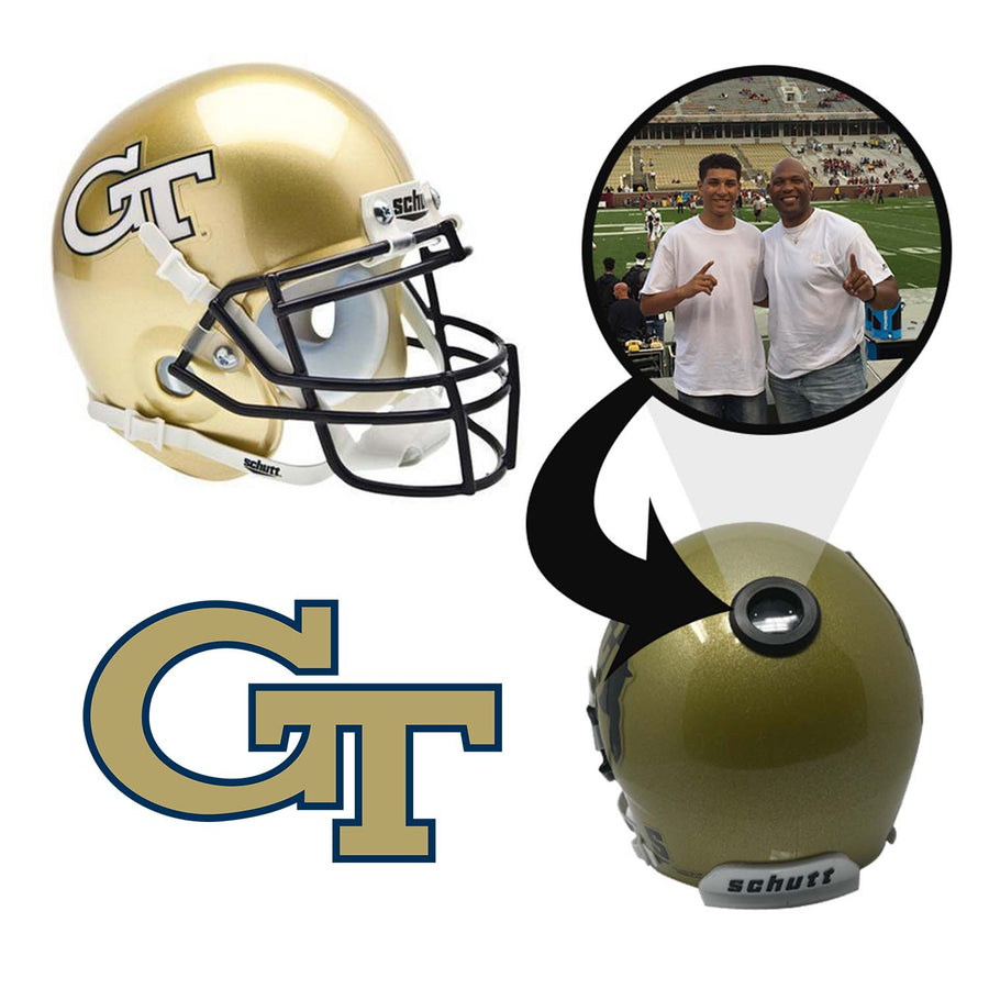 Georgia Tech Yellow Jackets College Football Collectible Mini Helmet - Picture Inside - FanzPix