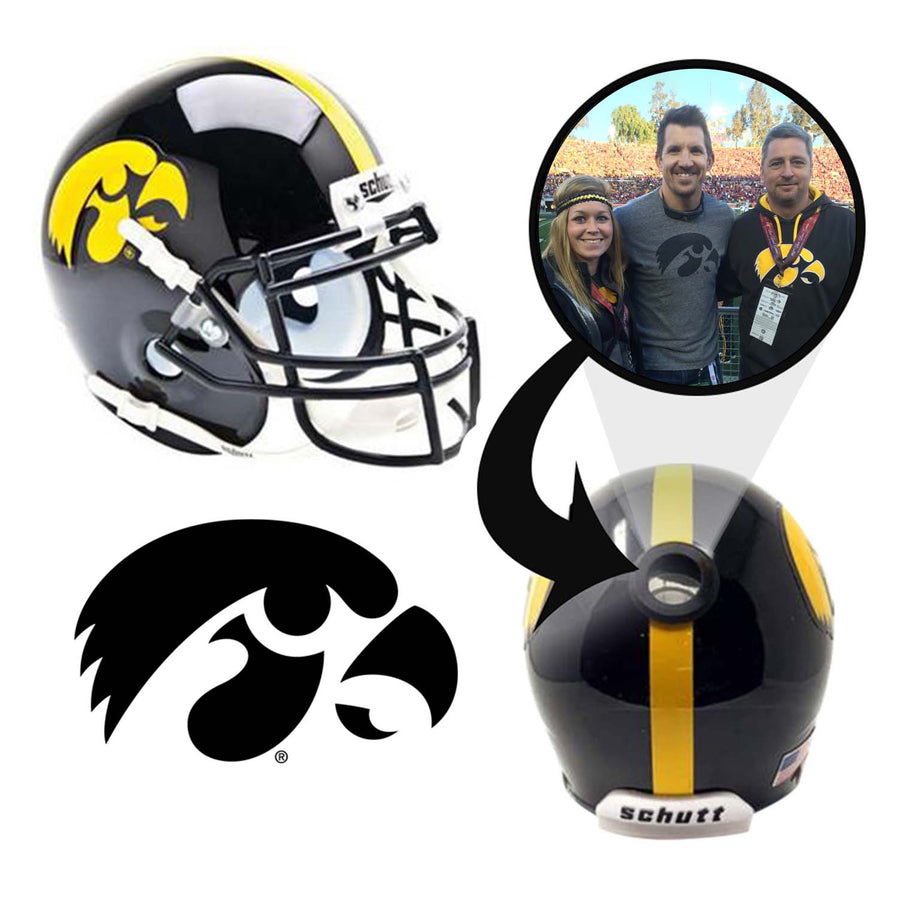 Iowa Hawkeyes College Football Collectible Mini Helmet - Picture Inside - FanzPix