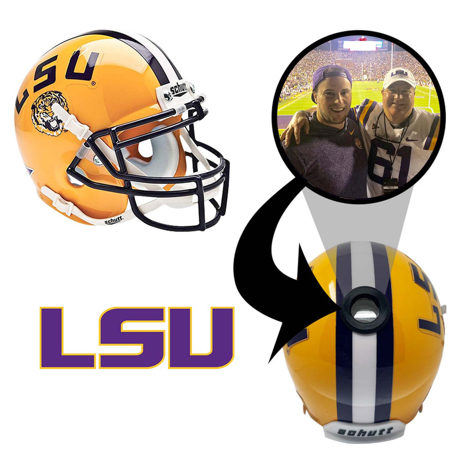 LSU Tigers College Football Collectible Mini Helmet - Picture Inside - FanzPix