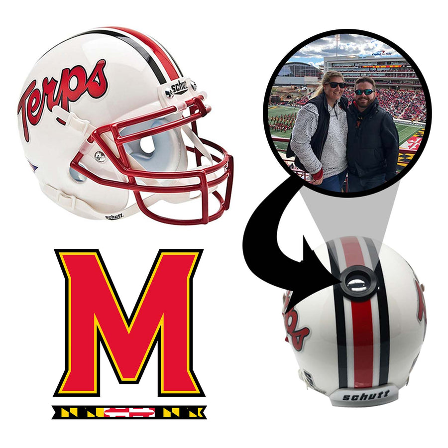 Maryland Terrapins College Football Collectible Mini Helmet - Picture Inside - FanzPix