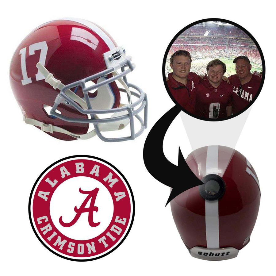 Alabama Crimson Tide College Football Collectible Mini Helmet - Picture Inside - FanzPix