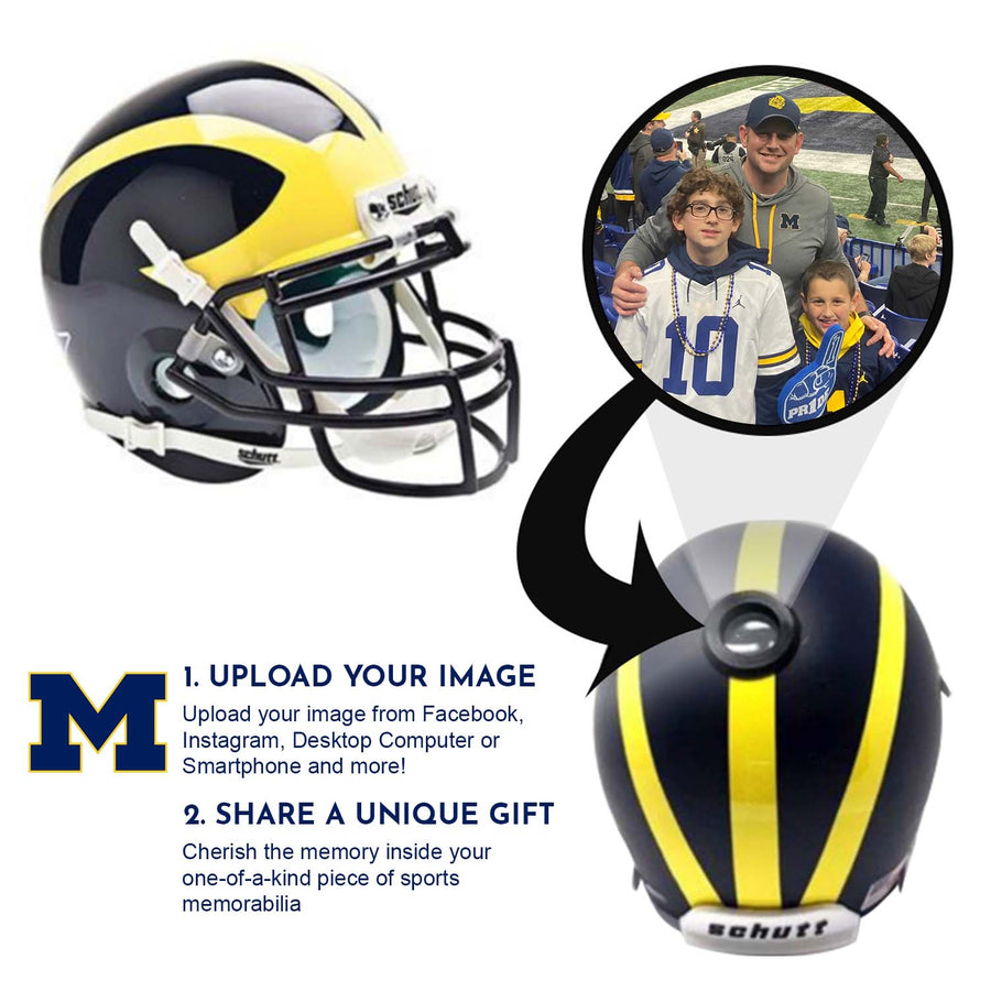Michigan Wolverines College Football Collectible Mini Helmet - Picture Inside