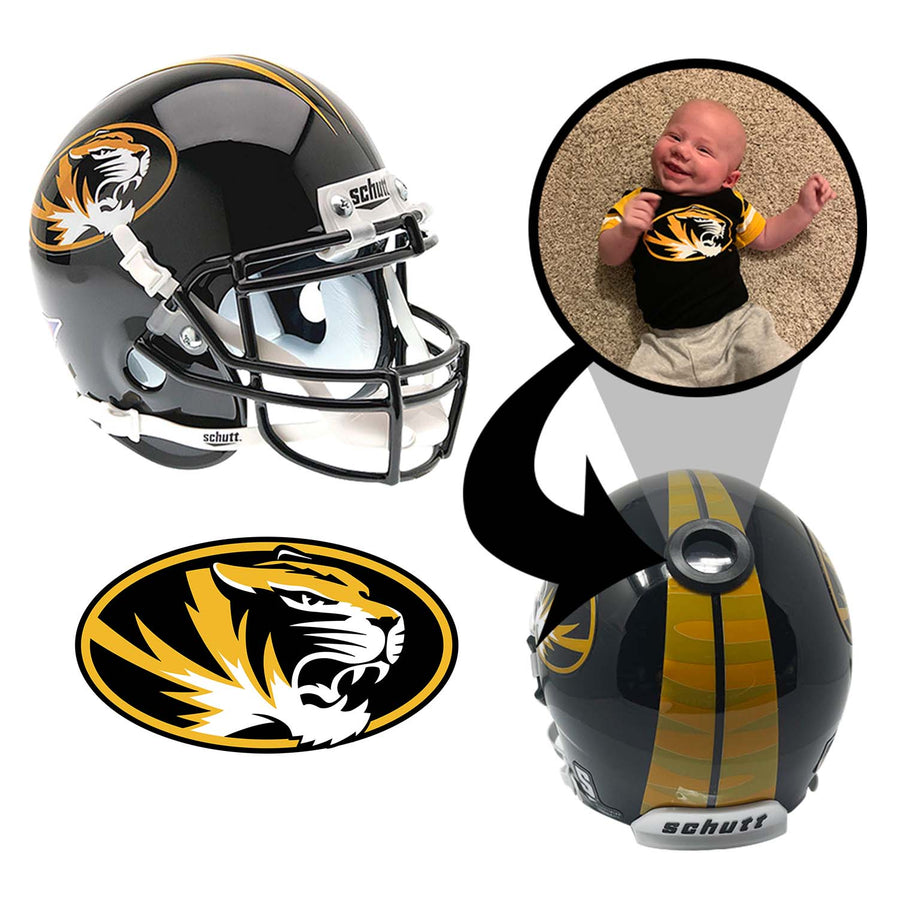 Missouri Tigers College Football Collectible Mini Helmet - Picture Inside - FanzPix