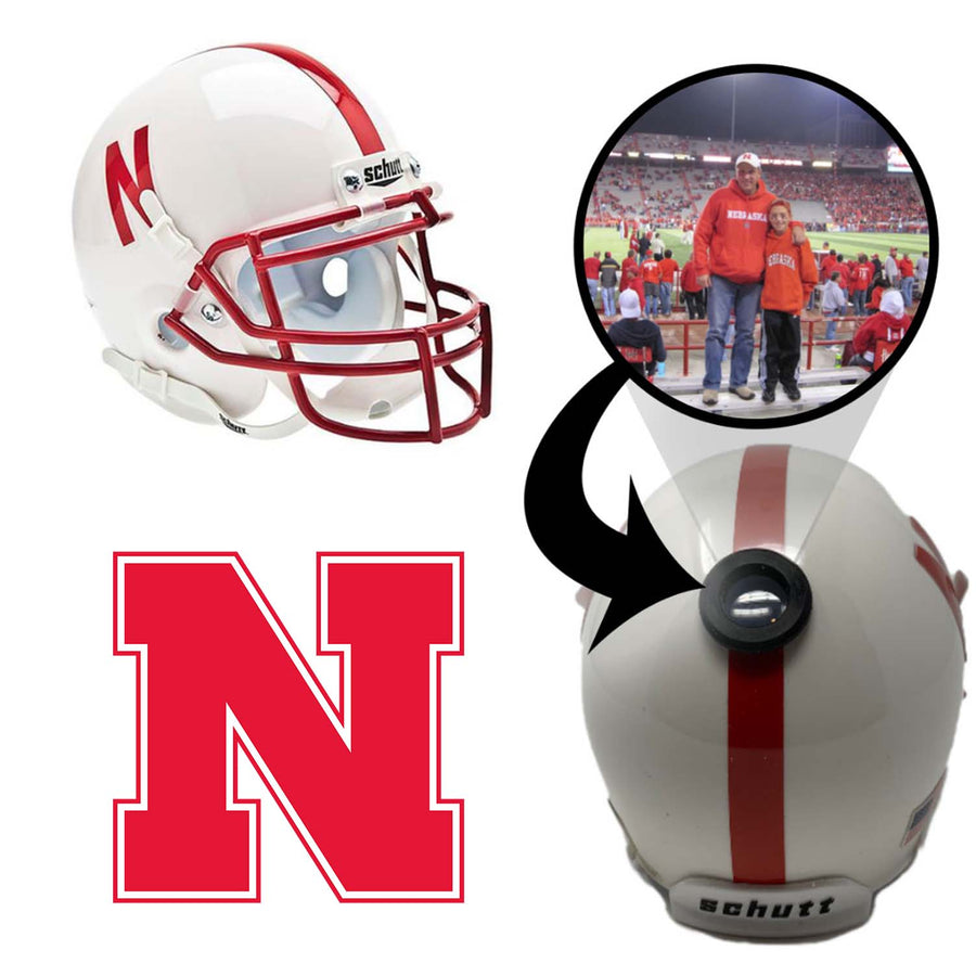 Nebraska Cornhuskers College Football Collectible Mini Helmet - Picture Inside - FanzPix