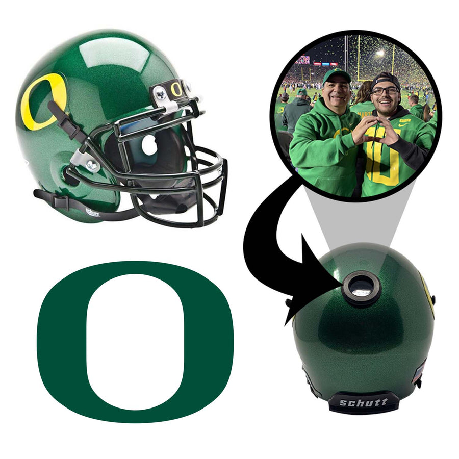 Oregon Ducks College Football Collectible Mini Helmet - Picture Inside - FanzPix