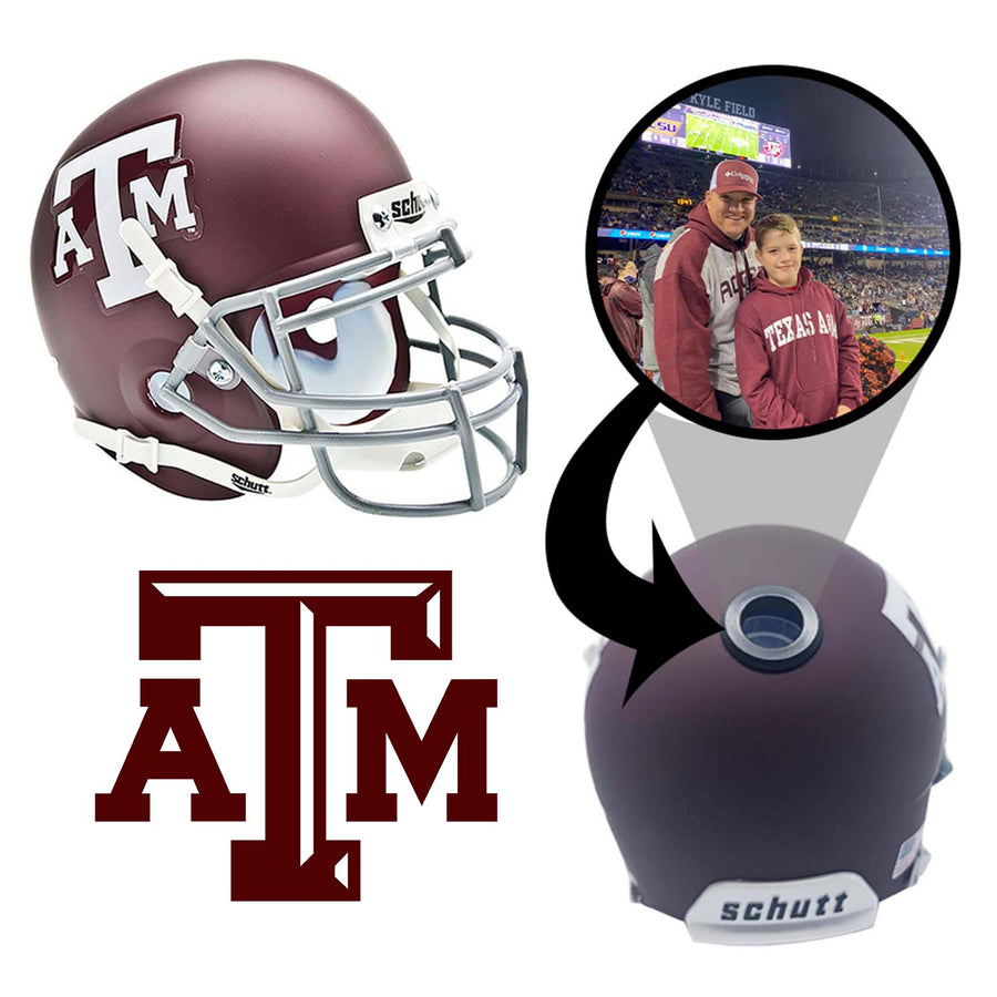Texas A&M Aggies College Football Collectible Mini Helmet - Picture Inside - FanzPix