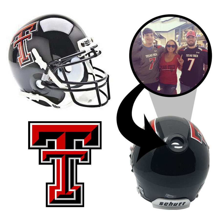Texas Tech Red Raiders College Football Collectible Mini Helmet - Picture Inside - FanzPix