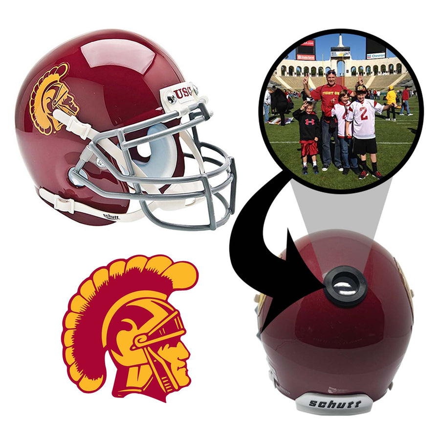 USC Trojans College Football Collectible Mini Helmet - Picture Inside - FanzPix