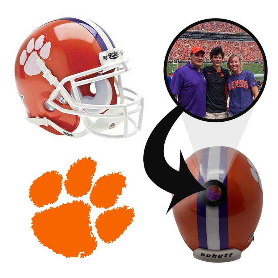 Clemson Tigers College Football Collectible Mini Helmet - Picture Inside - FanzPix