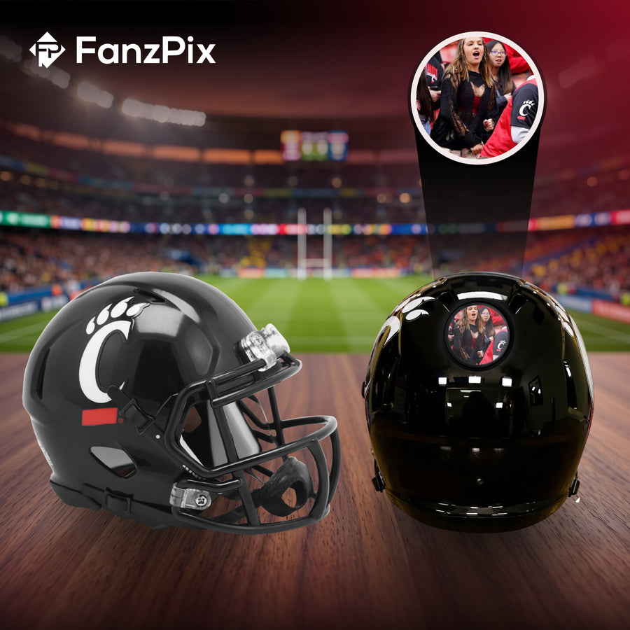 Cincinnati Bearcats College Mini Helmet - Custom Photo Collectible