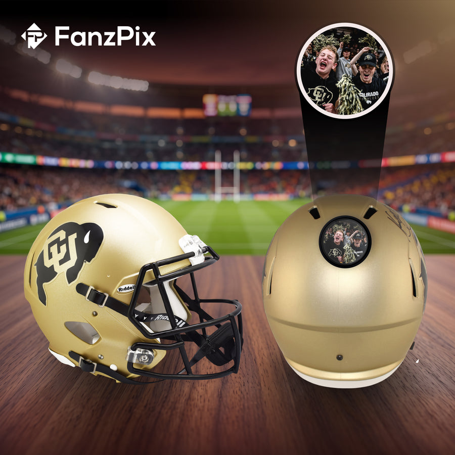 Colorado Buffaloes College Football Collectible Mini Helmet - Picture Inside - FanzPix