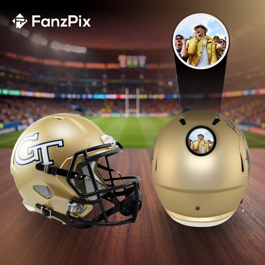 Georgia Tech Yellow Jackets College Football Collectible Mini Helmet - Picture Inside - FanzPix