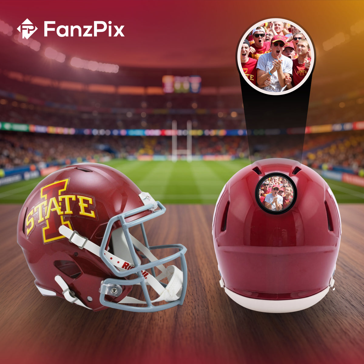 Iowa State Cyclones College Football Collectible Mini Helmet - Picture Inside