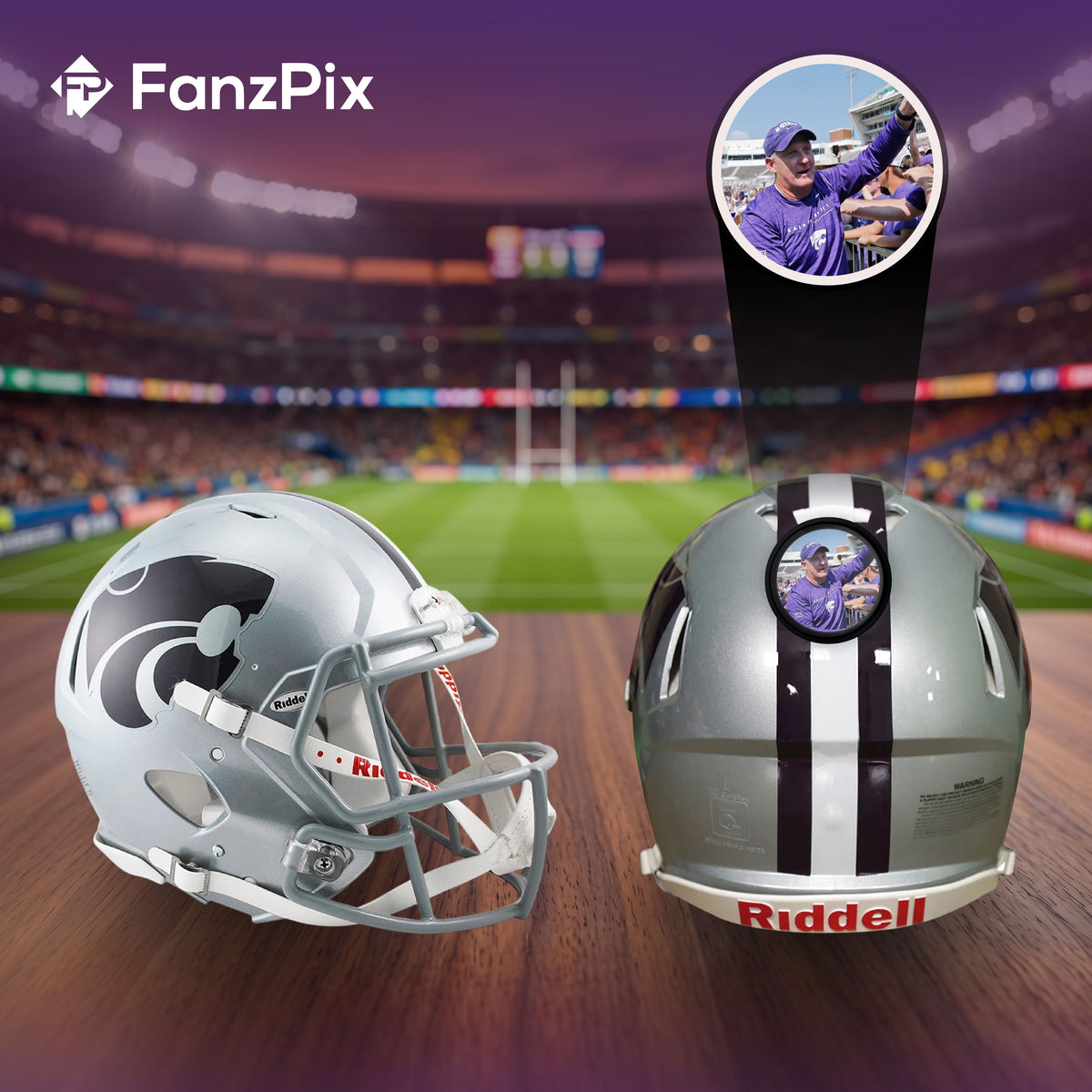 Kansas State Wildcats College Football Collectible Mini Helmet - Picture Inside