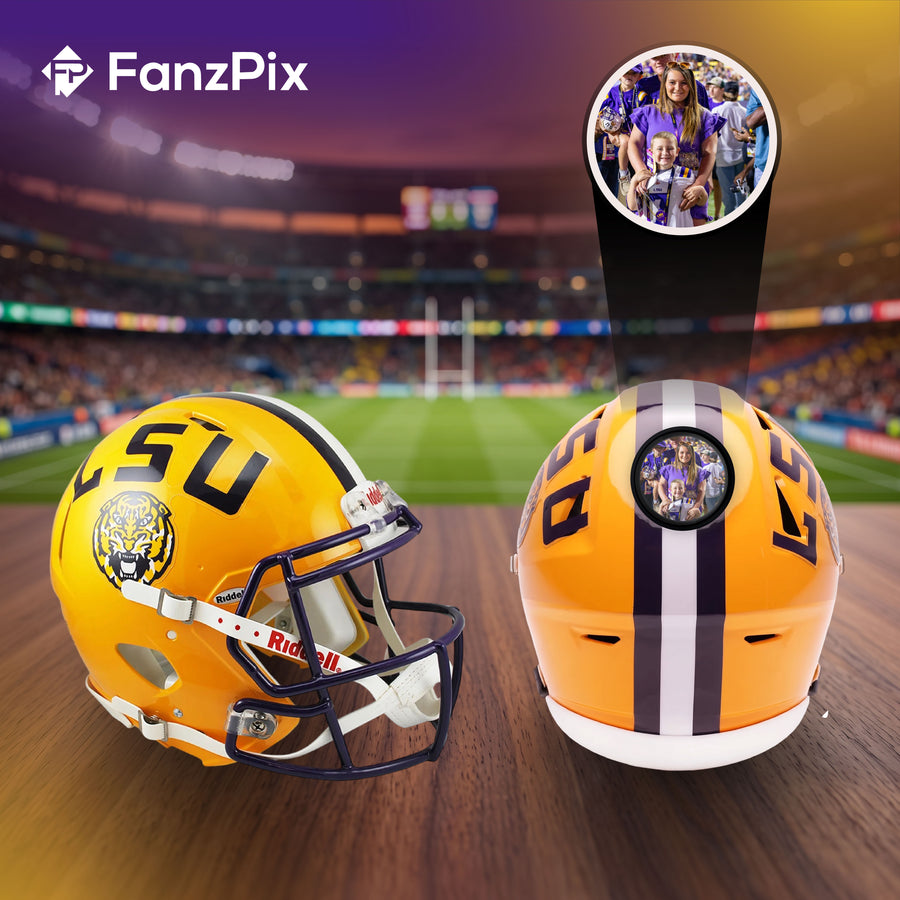 LSU Tigers College Football Collectible Mini Helmet - Picture Inside - FanzPix
