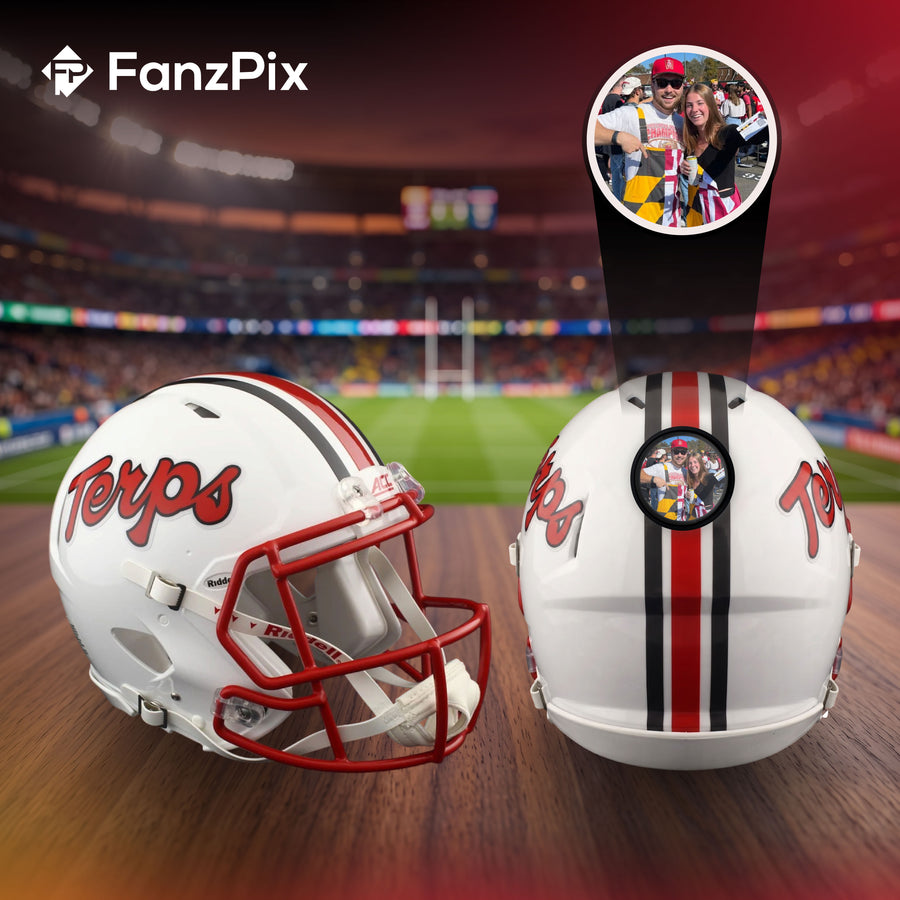 Maryland Terrapins College Football Collectible Mini Helmet - Picture Inside - FanzPix