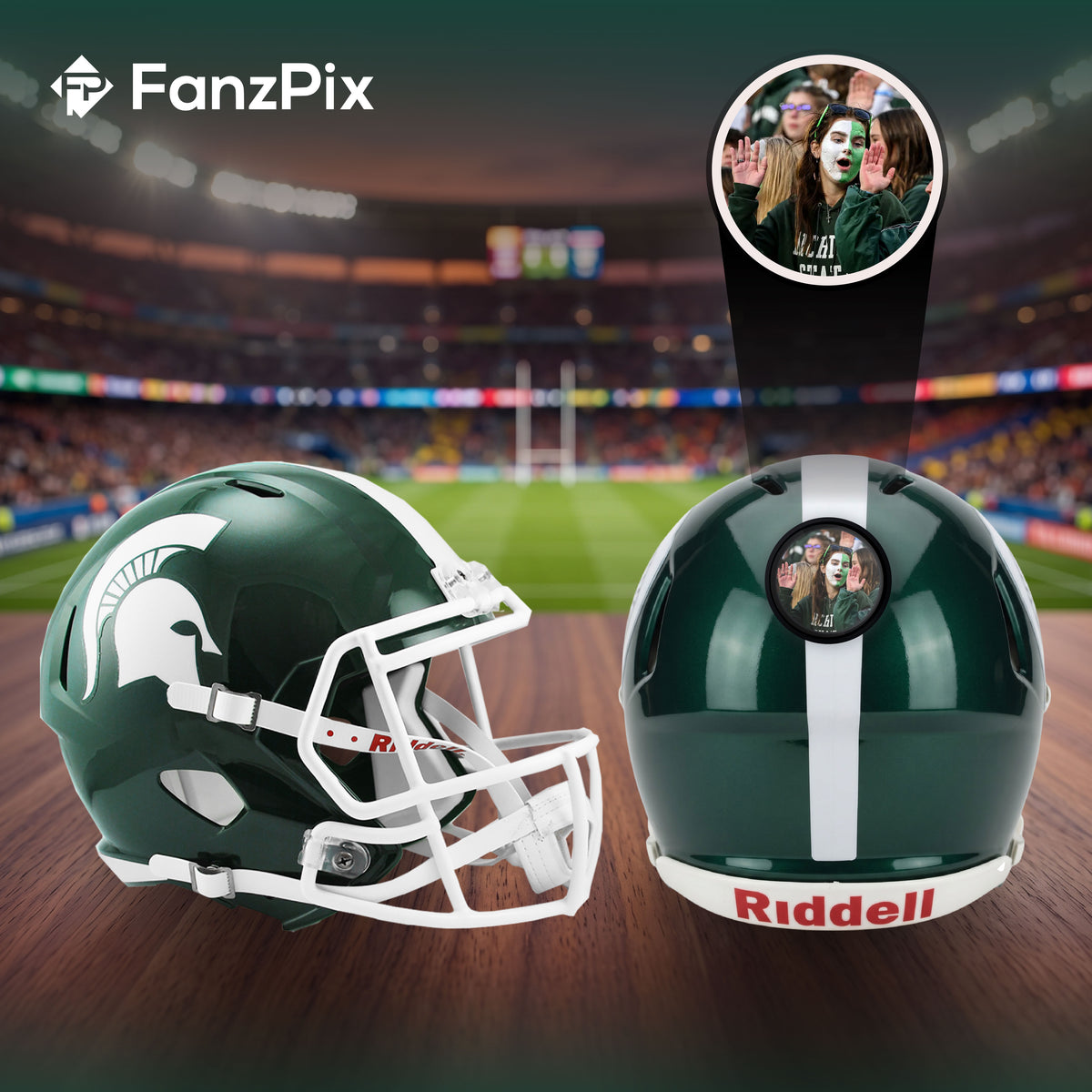 Michigan State Spartans College Football Collectible Mini Helmet - Picture Inside