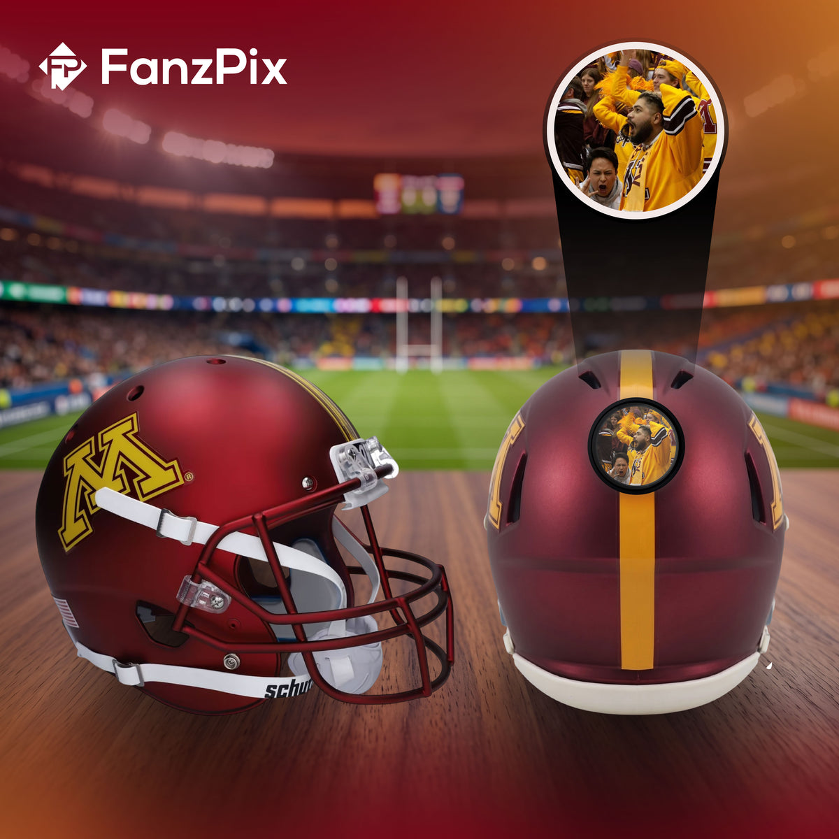 Minnesota Golden Gophers College Football Collectible Mini Helmet - Picture Inside - FanzPix