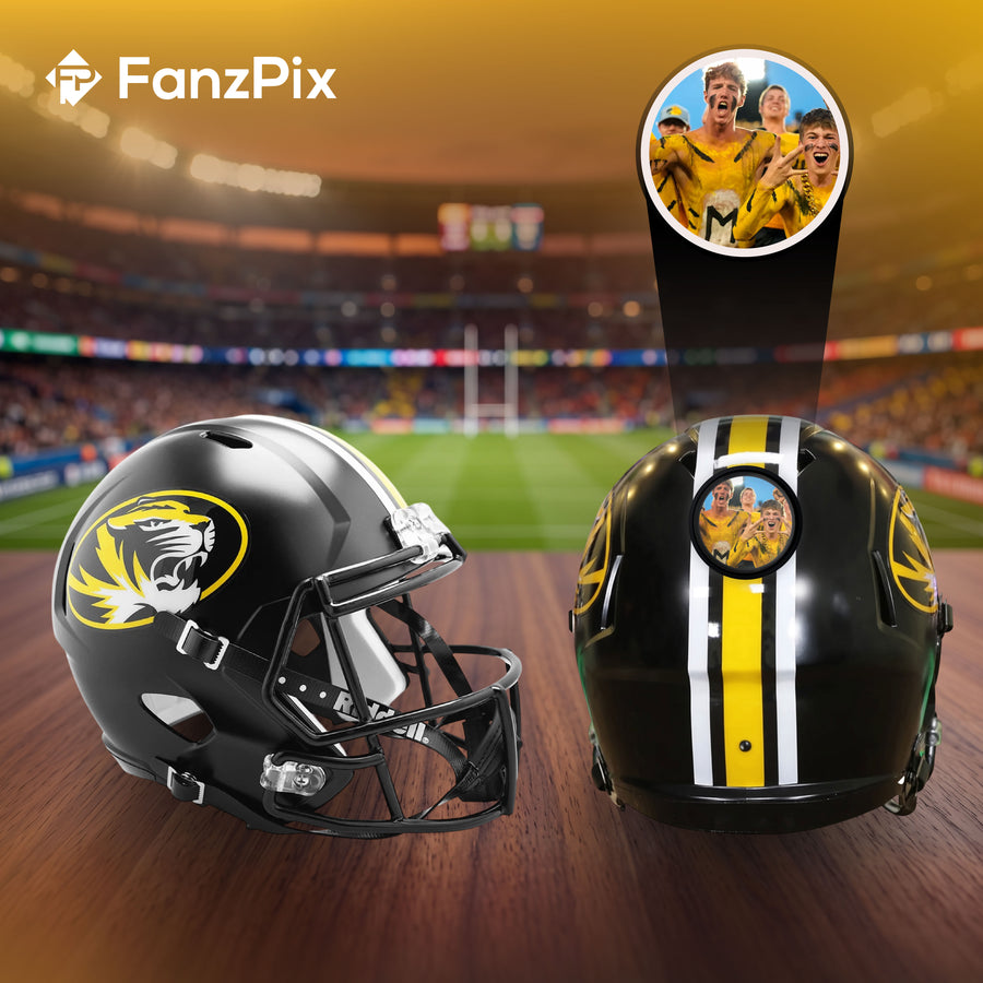Missouri Tigers College Football Collectible Mini Helmet - Picture Inside - FanzPix