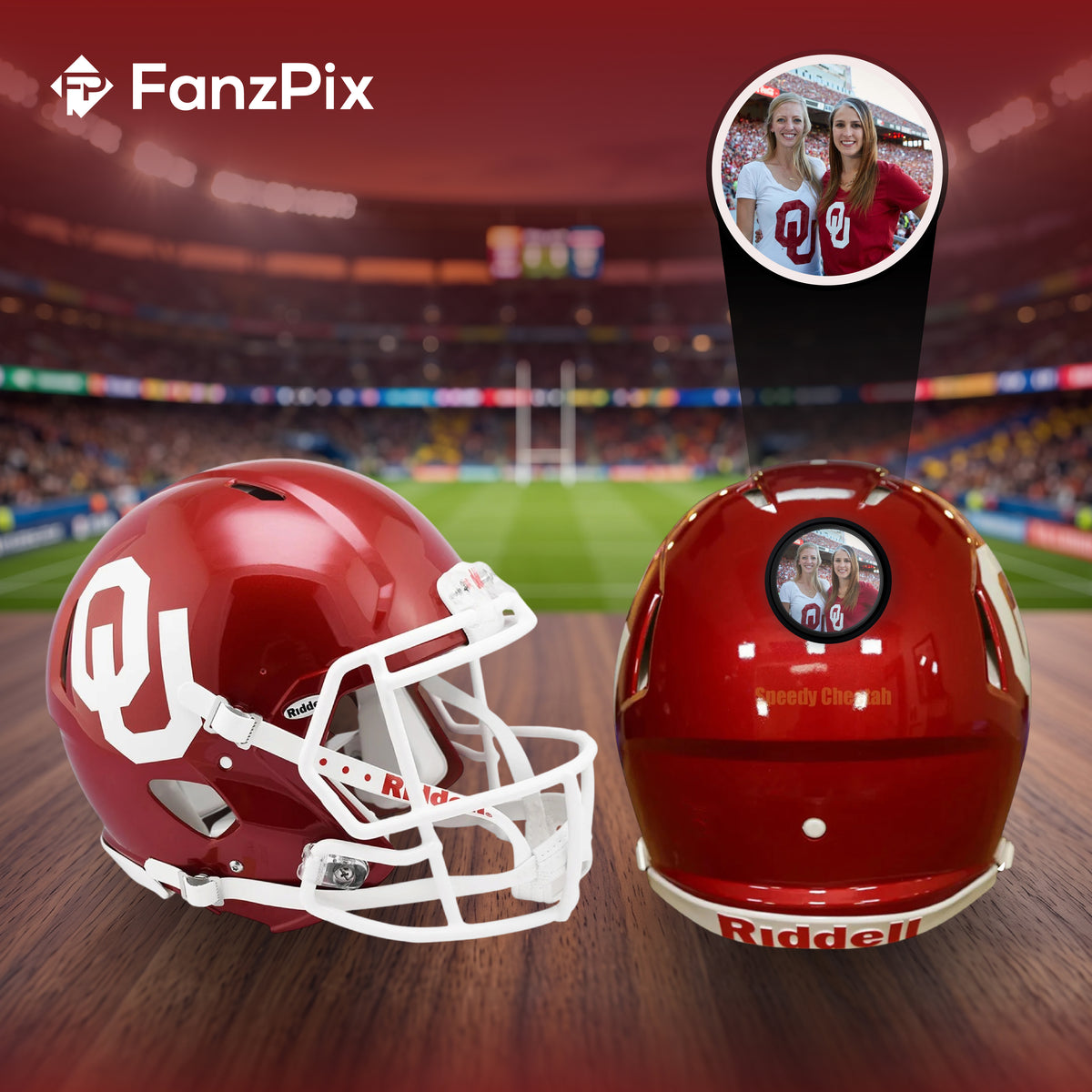 Oklahoma Sooners College Football Collectible Mini Helmet - Picture Inside - FanzPix