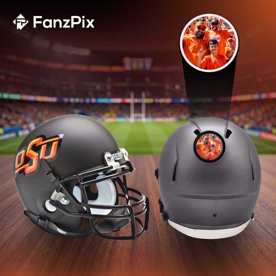 Oklahoma State Cowboys College Football Collectible Mini Helmet - Picture Inside - FanzPix