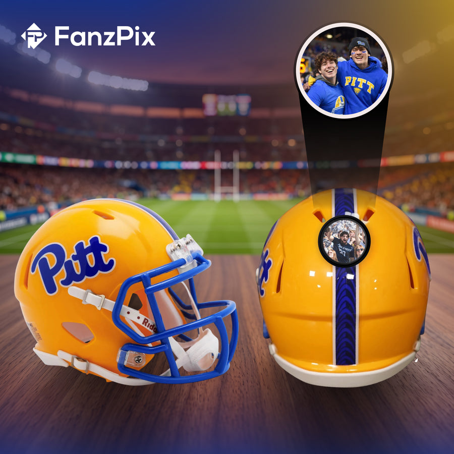 Pittsburgh Panthers College Football Collectible Riddell Mini Helmet - Picture Inside - FanzPix