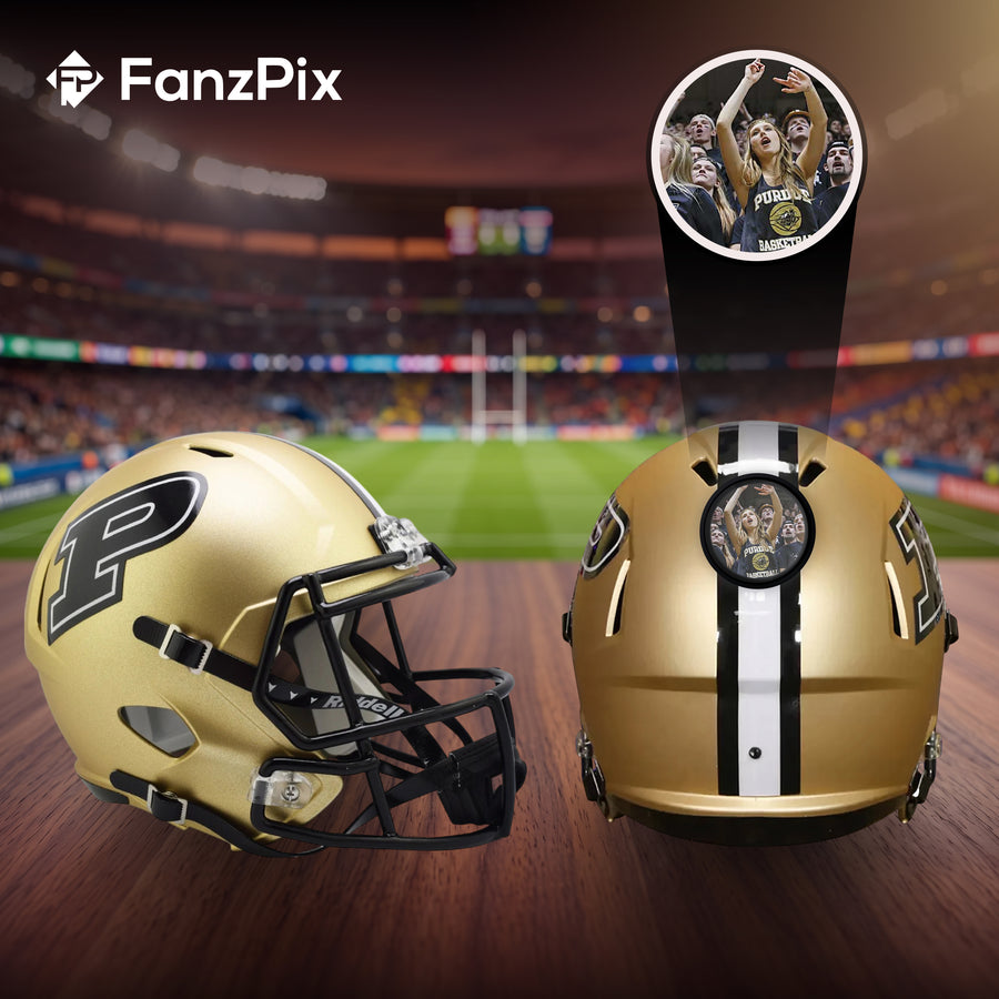 Purdue Boilermakers College Football Collectible Mini Helmet - Picture Inside - FanzPix