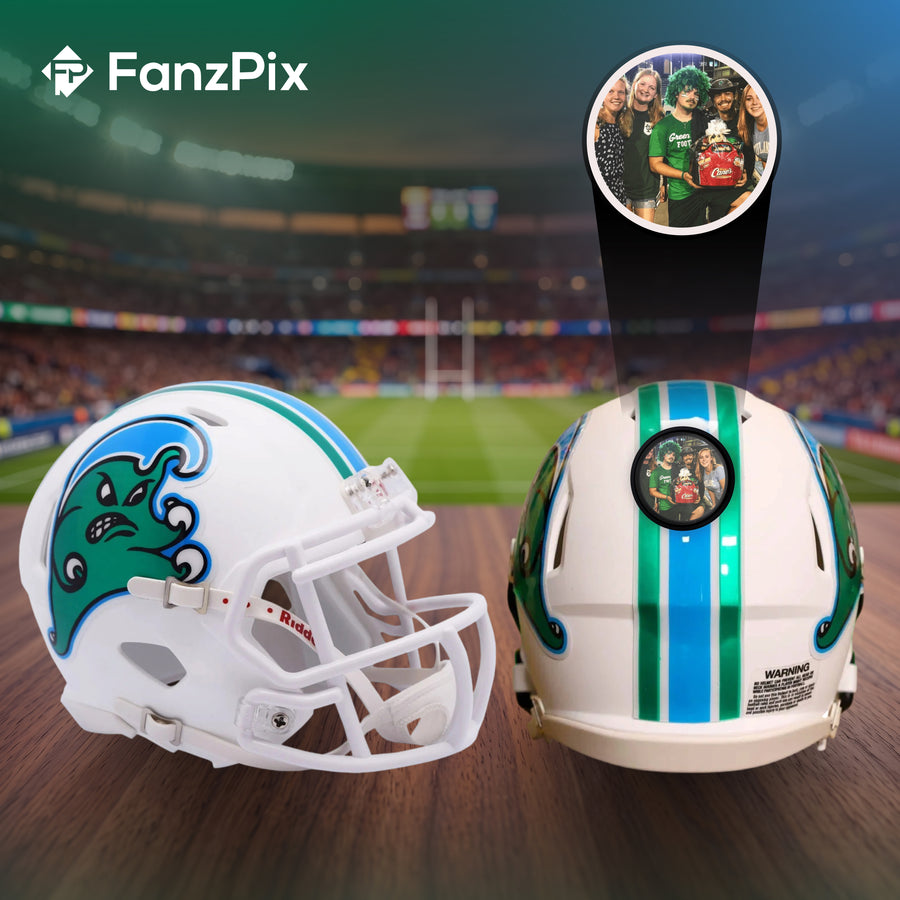 Tulane Green Wave College Football Collectible Mini Helmet - Picture Inside - FanzPix
