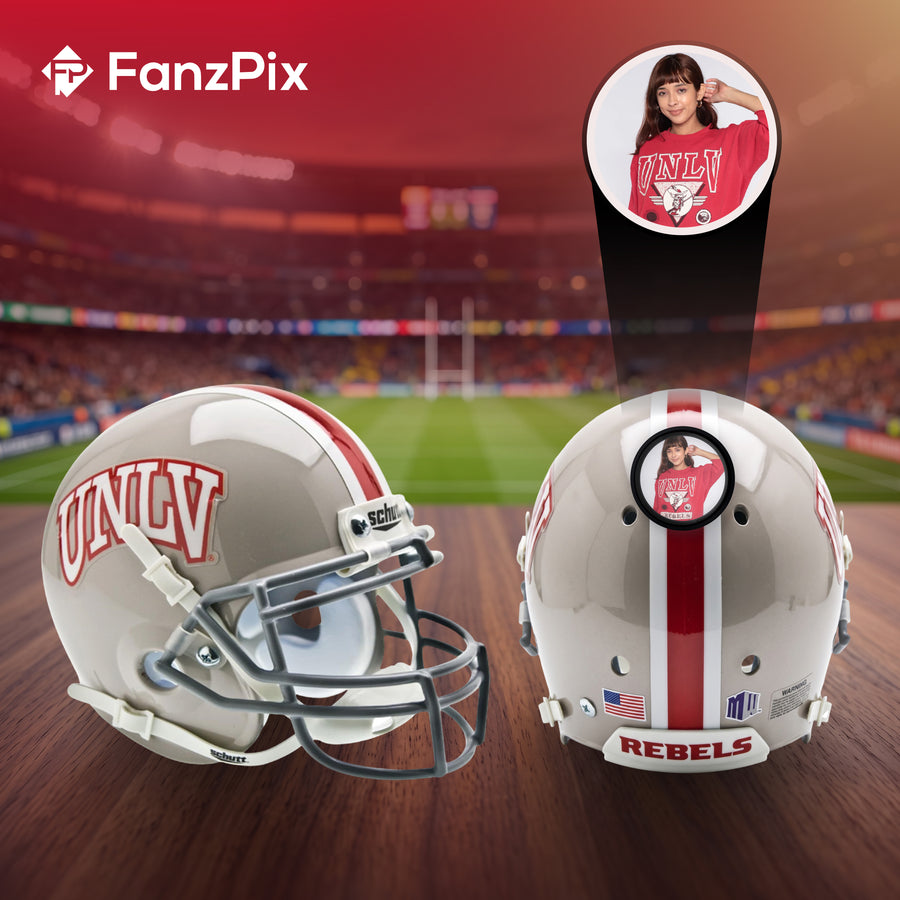 UNLV Rebels College Football Collectible Mini Helmet - Picture Inside - FanzPix