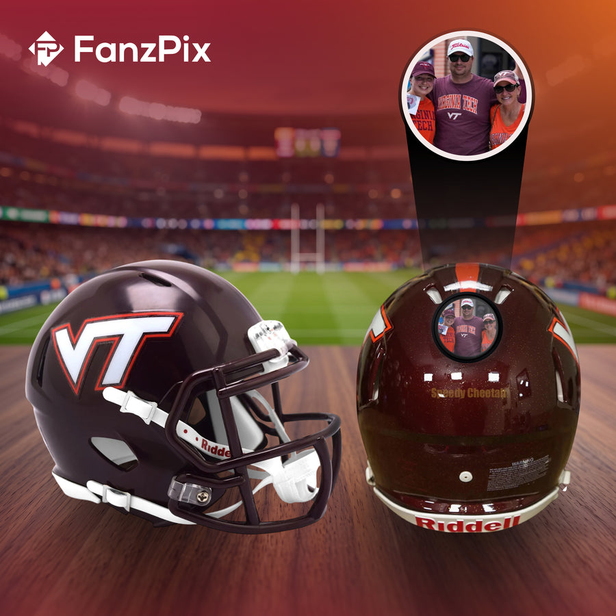 Virginia Tech Hokies College Football Collectible Mini Helmet - Picture Inside - FanzPix