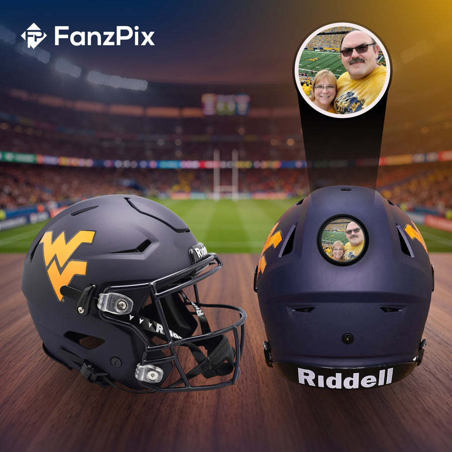 West Virginia Mountaineers College Football Collectible Mini Helmet - Picture Inside - FanzPix