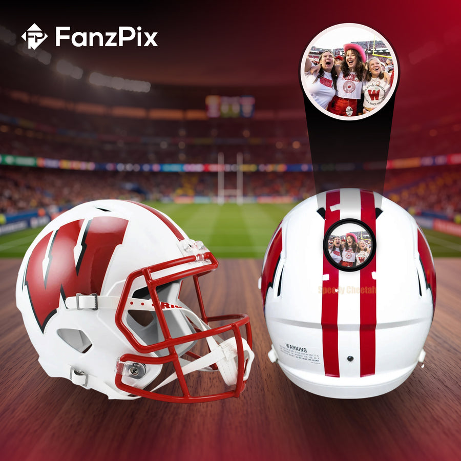 Wisconsin Badgers College Football Collectible Mini Helmet - Picture Inside