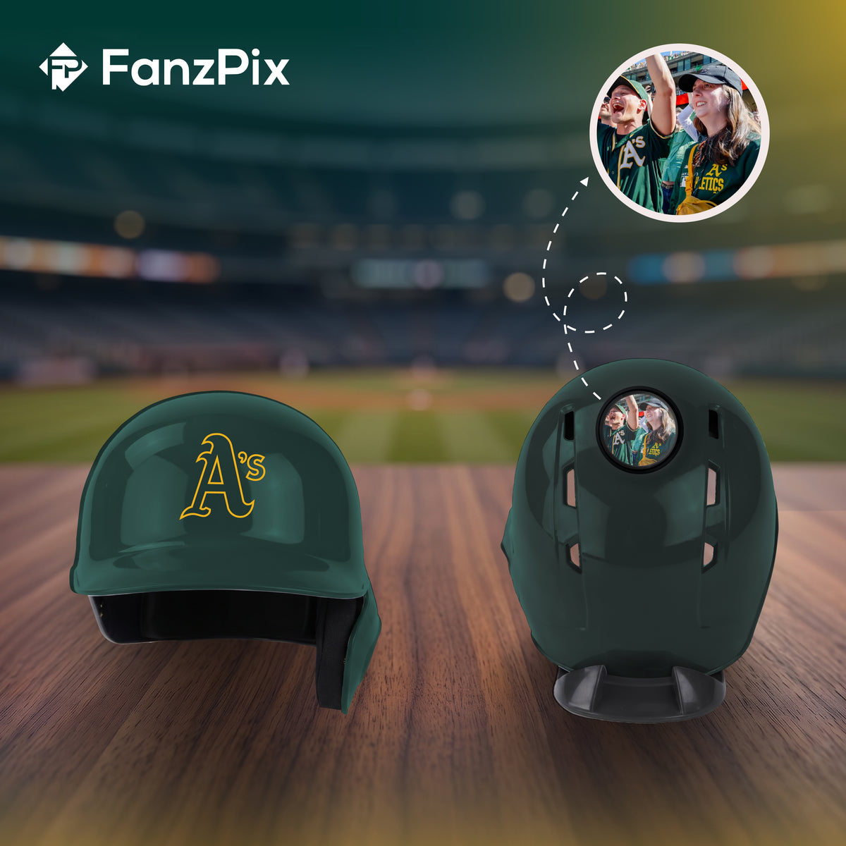 Oakland Athletics MLB Collectible Mini Batting Helmet