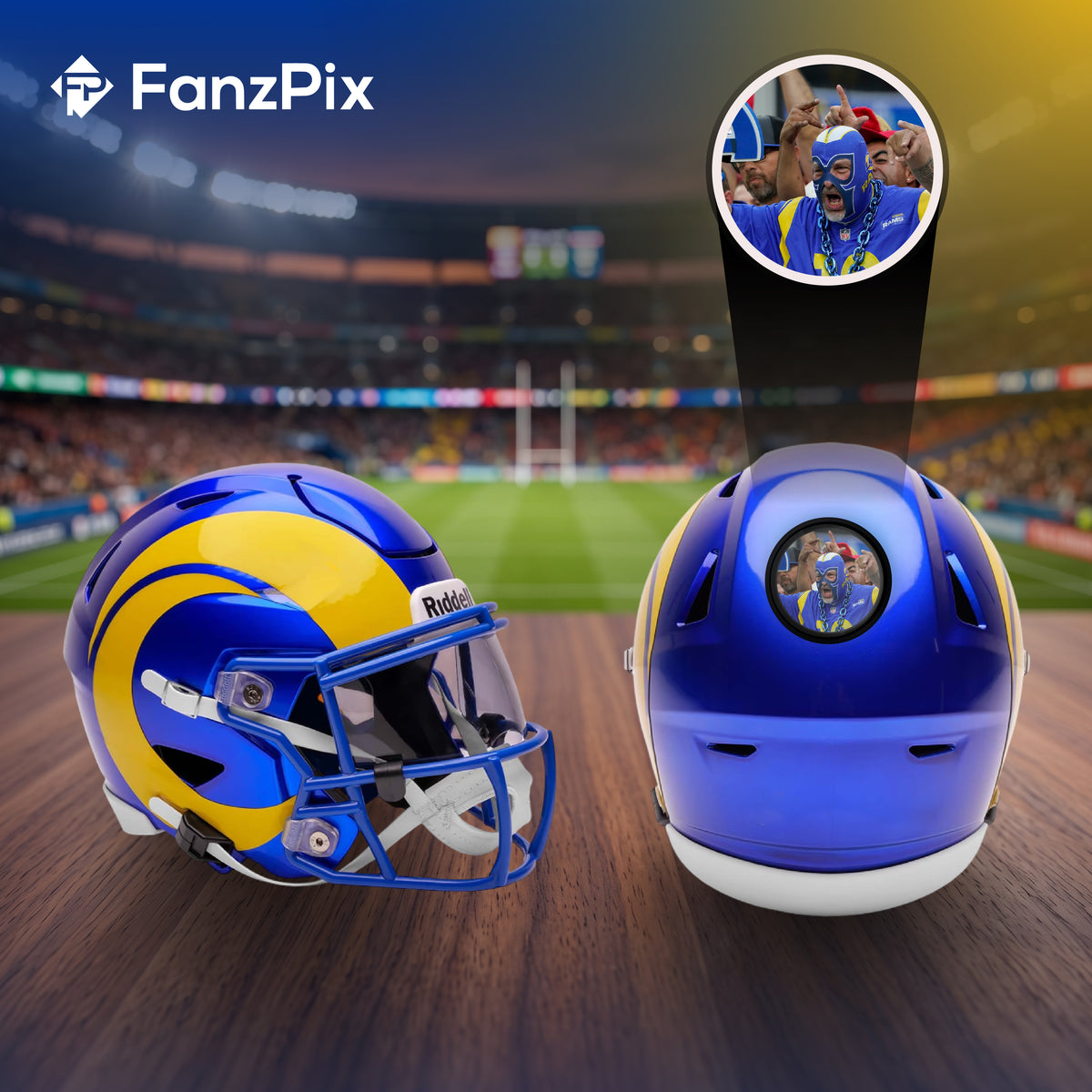 Los Angeles Rams NFL Mini Helmet - Picture Inside