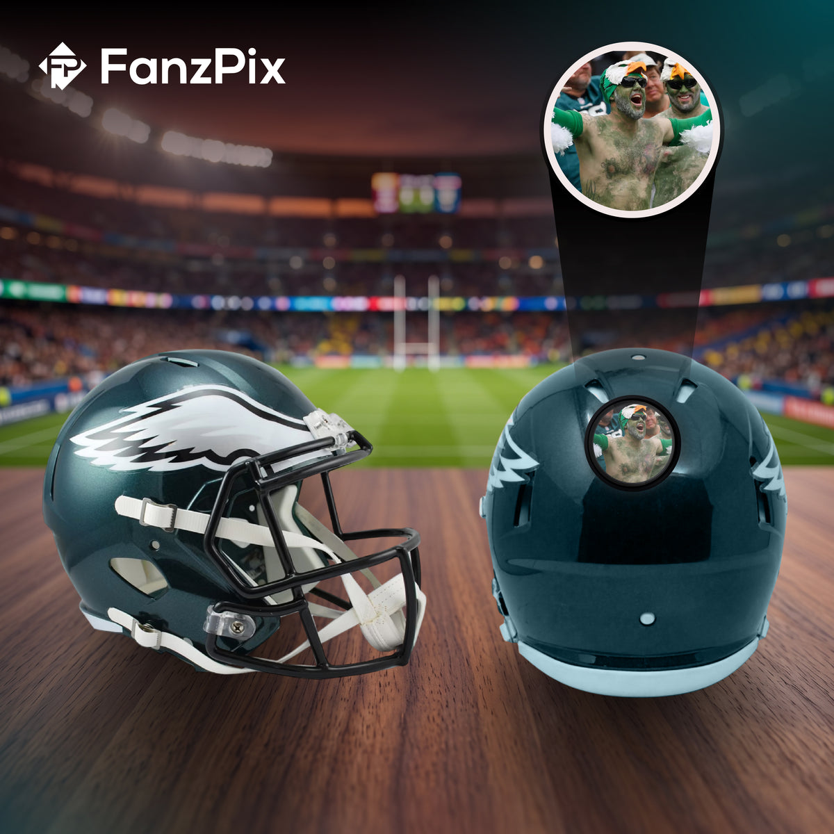 Philadelphia Eagles NFL Mini Helmet - Picture Inside