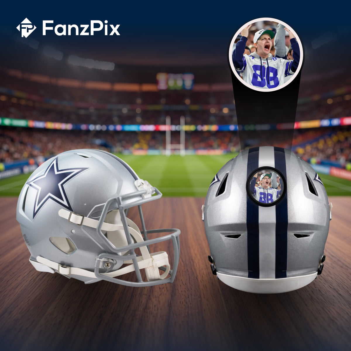 Dallas Cowboys NFL Mini Helmet - Picture Inside