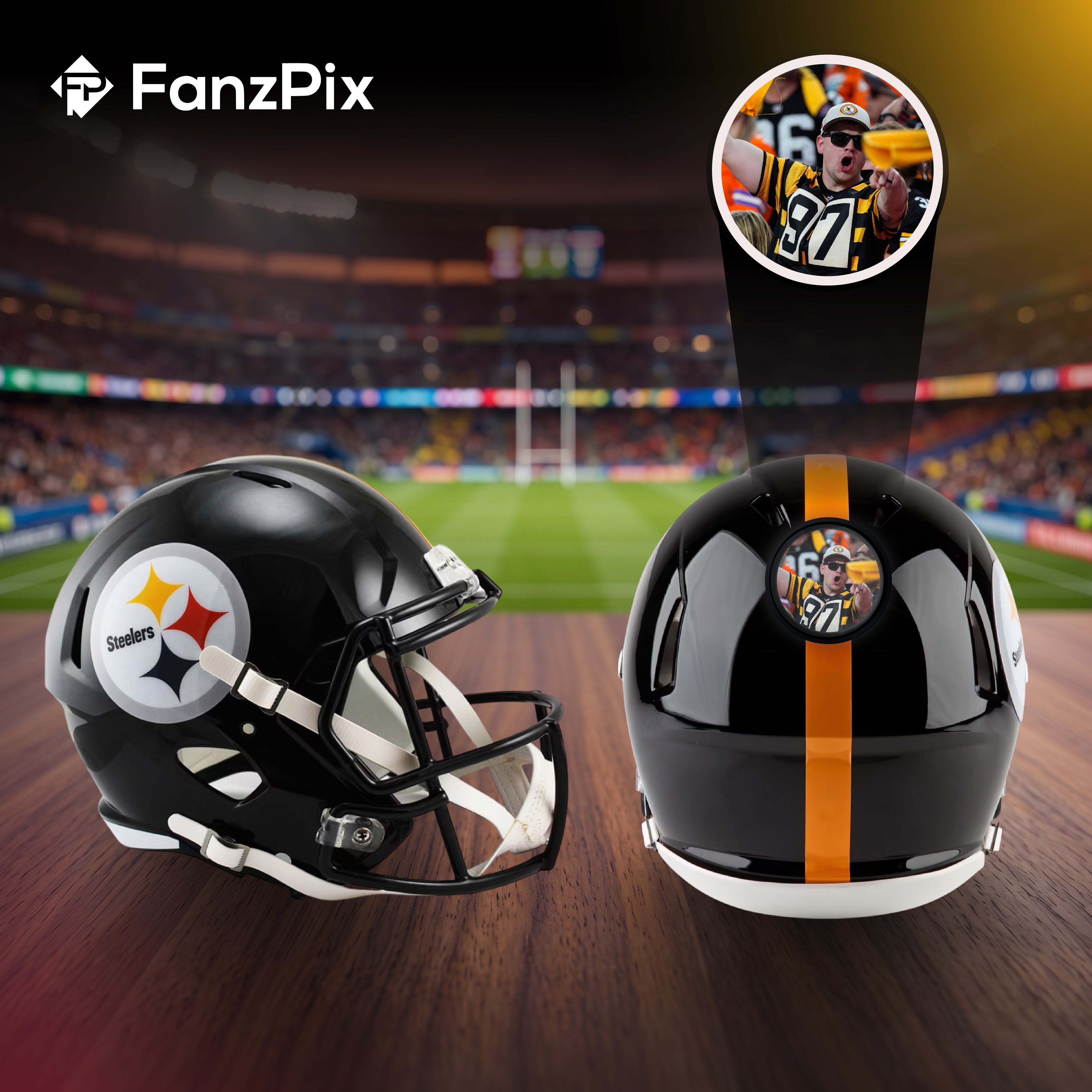 Pittsburgh Steelers Personalized Mini Football Helmet | FanzPix