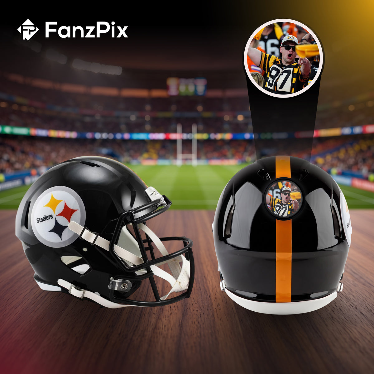 Pittsburgh Steelers NFL Mini Helmet - Picture Inside