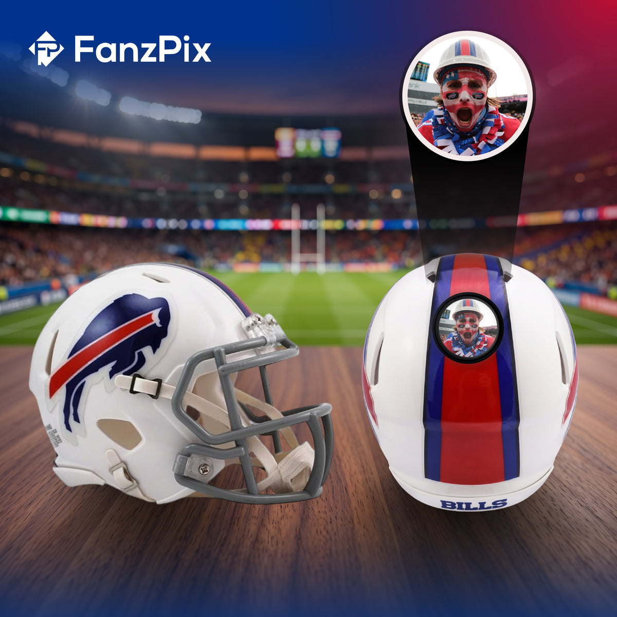 Buffalo Bills NFL Mini Helmet - Picture Inside
