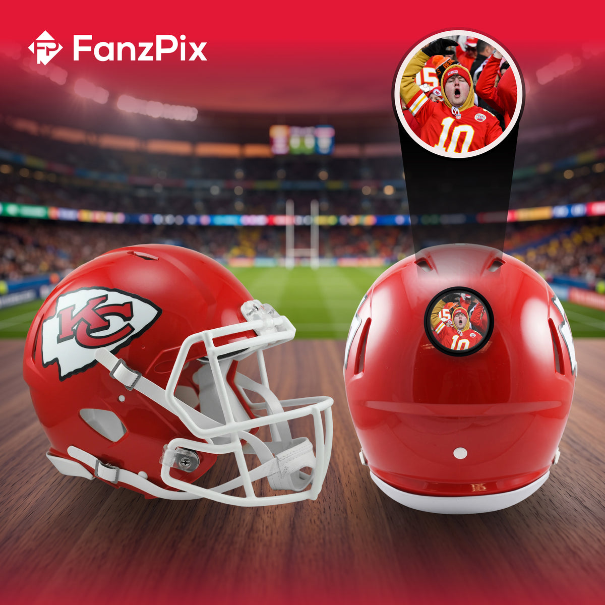Kansas City Chiefs NFL Mini Helmet - Picture Inside