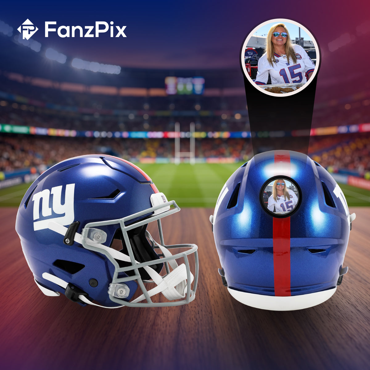 New York Giants NFL Mini Helmet - Picture Inside