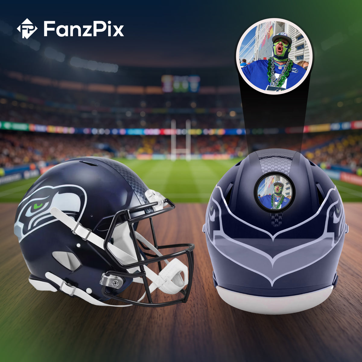 Seattle Seahawks NFL Mini Helmet - Picture Inside