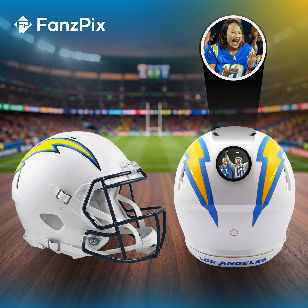 Los Angeles Chargers NFL Mini Helmet - Picture Inside