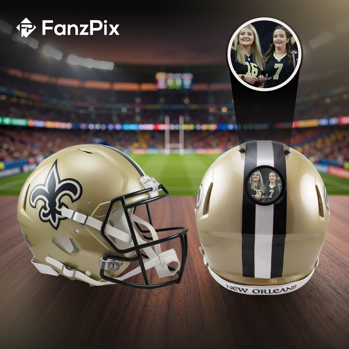 New Orleans Saints NFL Mini Helmet - Picture Inside