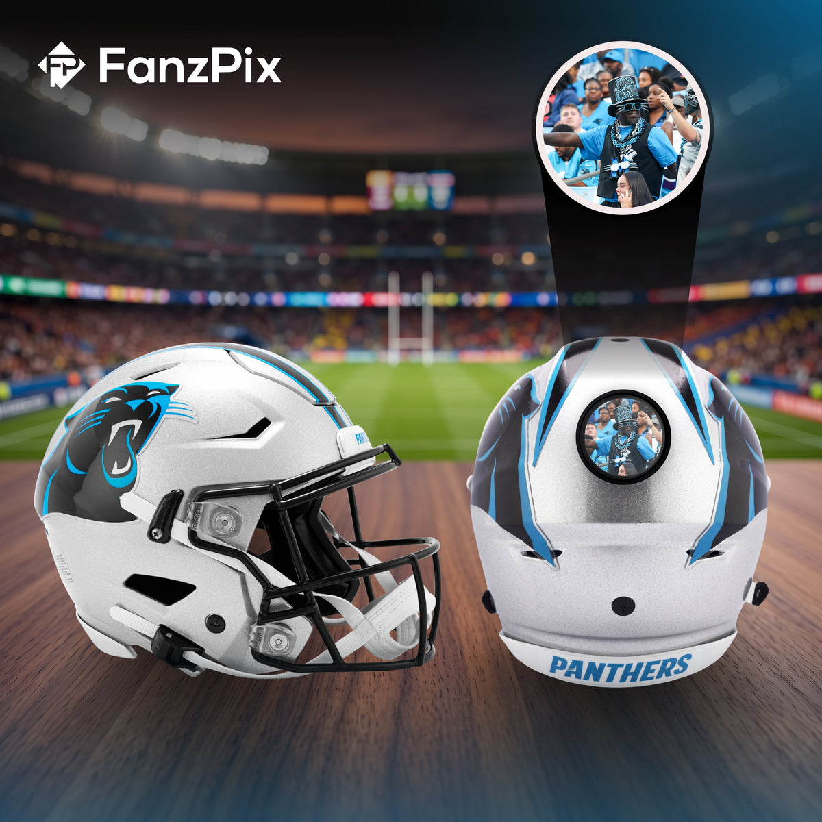 Carolina Panthers NFL Mini Helmet - Picture Inside