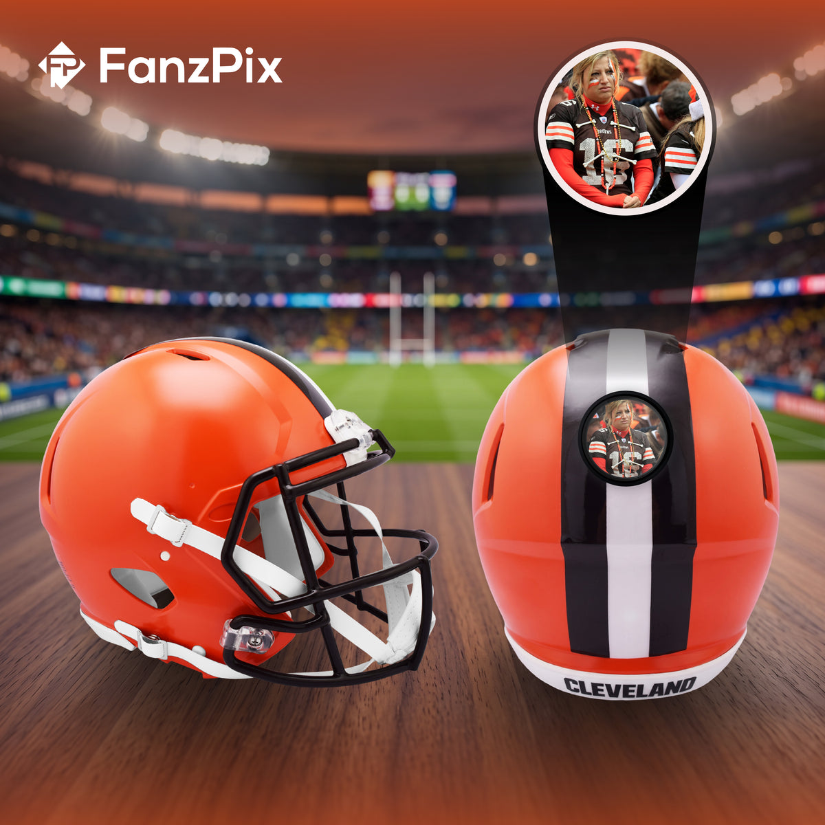 Cleveland Browns NFL Mini Helmet - Picture Inside