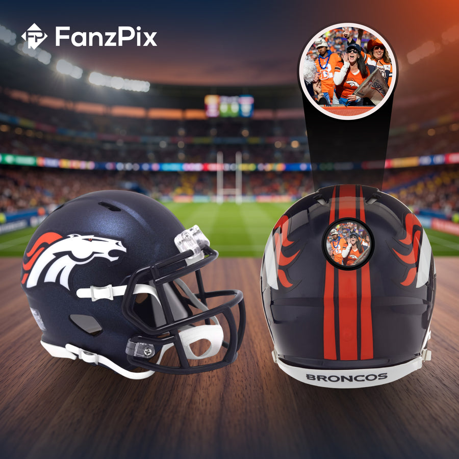 Denver Broncos NFL Mini Helmet - Picture Inside