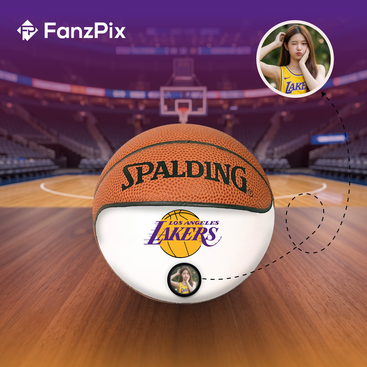 Lakers NBA Collectible Miniature Basketball - Picture Inside