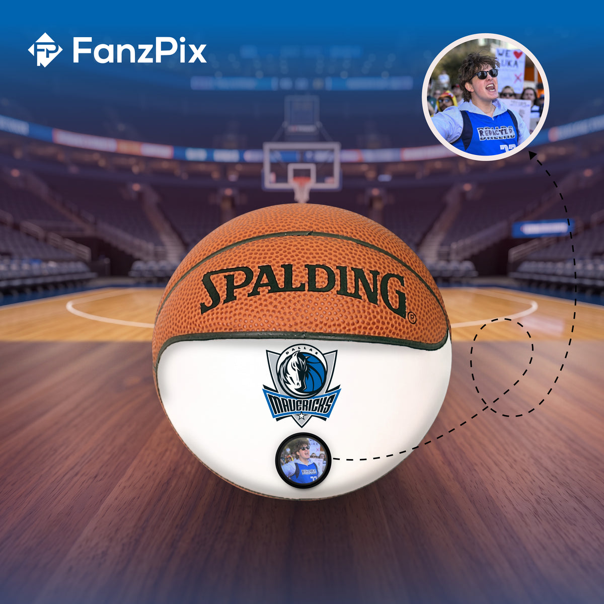 Mavericks NBA Collectible Miniature Basketball - Picture Inside