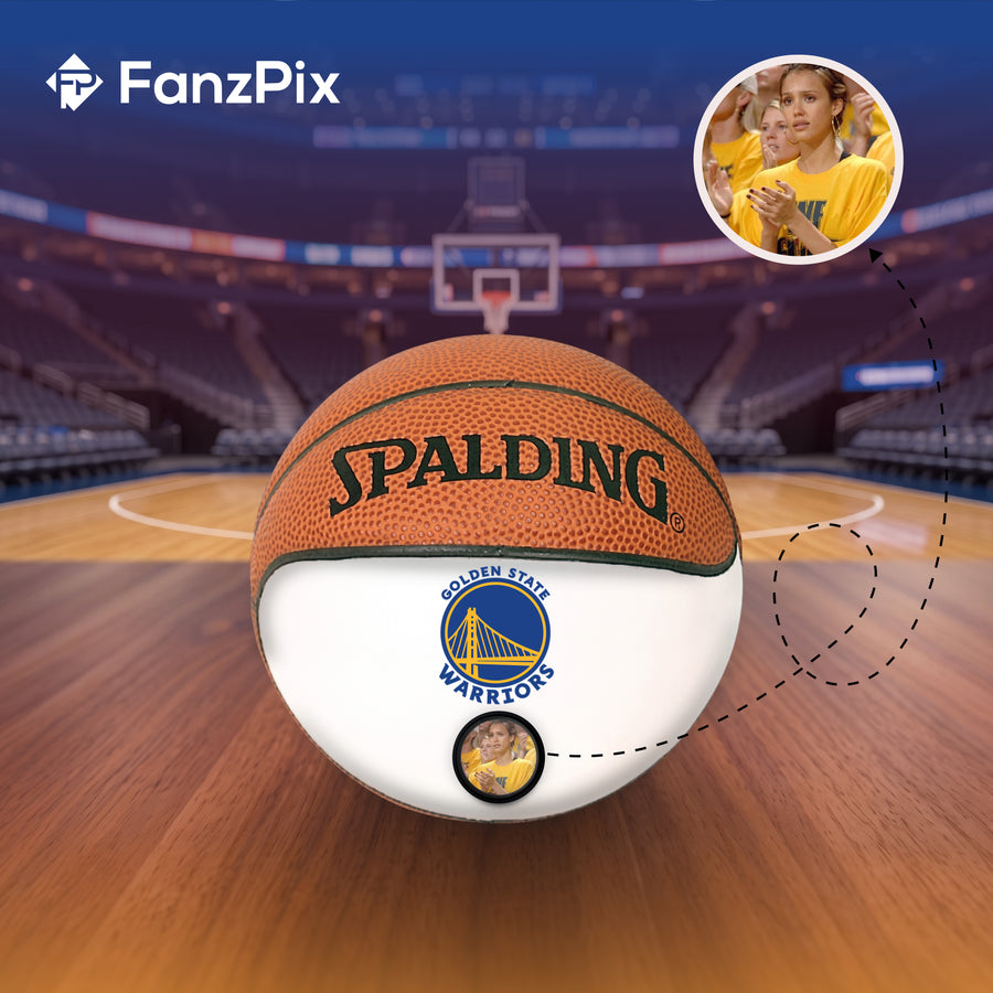 Warriors NBA Collectible Miniature Basketball - Picture Inside - FanzPix